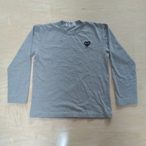 Comme des Garcons PLAY Long Sleeve Grey T-shirt